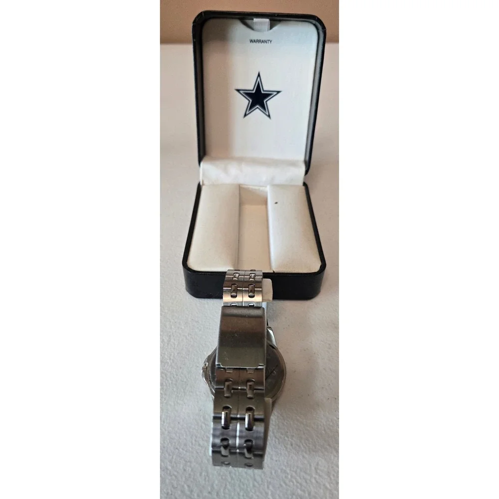 Dallas Cowboys Game Time Watch Mens Silver Stainless Steel Quartz F3137371/GT
